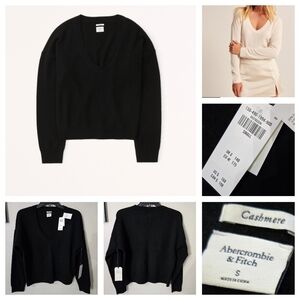 Abercrombie & Fitch 100% Cashmere V-Neck Sweater, S, NWT read description!